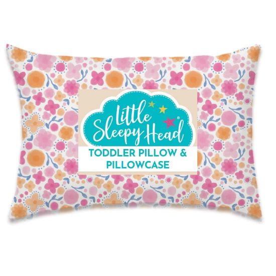 Picture of Toddler Pillow with Pillowcase 13x18 - Kids Pillow for Sleeping - Toddler Pillow - Better Neck Support Ergonomic Pillow and Toddler Pillowcase - Best Pillows for Kids (Whimsy Garden)