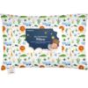 Picture of Toddler Pillow with Pillowcase - 13x18 My Little Dreamy Kids Travel Bed Pillows for Sleeping, Organic Cotton Small Pillowcase, Soft & Breathable, Machine Washable, Toddlers 2-5 Years Old (Zoo)