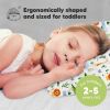 Picture of Toddler Pillow with Pillowcase - 13x18 My Little Dreamy Kids Travel Bed Pillows for Sleeping, Organic Cotton Small Pillowcase, Soft & Breathable, Machine Washable, Toddlers 2-5 Years Old (Zoo)