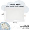 Picture of Toddler Pillow with Pillowcase - 13x18 My Little Dreamy Kids Travel Bed Pillows for Sleeping, Organic Cotton Small Pillowcase, Soft & Breathable, Machine Washable, Toddlers 2-5 Years Old (Zoo)