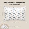 Picture of Toddler Pillow with Pillowcase - 13x18 My Little Dreamy Kids Travel Bed Pillows for Sleeping, Organic Cotton Small Pillowcase, Soft & Breathable, Machine Washable, Toddlers 2-5 Years Old (Submarines)