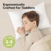 Picture of KeaBabies 2-Pack Toddler Pillow 13x18 - Soft Organic Cotton Kids Travel Bed Pillows for Sleeping, School, Nap, Machine Washable, Toddlers 2 to 5, Pillowcase Sold Separately (Soft White)