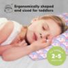 Picture of Toddler Pillow with Pillowcase - 13x18 My Little Dreamy Kids Travel Bed Pillows for Sleeping, Organic Cotton Small Pillowcase, Soft & Breathable, Machine Washable, Toddlers 2-5 Years Old (Unicorn)