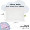 Picture of Toddler Pillow with Pillowcase - 13x18 My Little Dreamy Kids Travel Bed Pillows for Sleeping, Organic Cotton Small Pillowcase, Soft & Breathable, Machine Washable, Toddlers 2-5 Years Old (Unicorn)