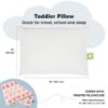 Picture of Toddler Pillow with Pillowcase - 13x18 My Little Dreamy Kids Travel Bed Pillows for Sleeping, Organic Cotton Small Pillowcase, Soft & Breathable, Machine Washable,Toddlers 2-5 years old(KeaABC Sakura)