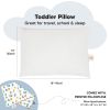 Picture of Toddler Pillow with Pillowcase - 13x18 My Little Dreamy Kids Travel Bed Pillows for Sleeping, Organic Cotton Small Pillowcase, Soft & Breathable, Machine Washable, Toddlers 2-5 Years Old (Dino123)