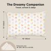 Picture of Toddler Pillow with Pillowcase - 13x18 My Little Dreamy Kids Travel Bed Pillows for Sleeping, Organic Cotton Small Pillowcase, Soft & Breathable, Machine Washable, Toddlers 2-5 Years Old (Sweetopia)