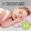 Picture of Toddler Pillow with Pillowcase - 13x18 My Little Dreamy Kids Travel Bed Pillows for Sleeping, Organic Cotton Small Pillowcase, Soft & Breathable, Machine Washable,Toddlers 2-5 years old(Dear Princess)