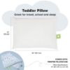 Picture of Toddler Pillow with Pillowcase - 13x18 My Little Dreamy Kids Travel Bed Pillows for Sleeping, Organic Cotton Small Pillowcase, Soft & Breathable, Machine Washable, Toddlers 2-5 Years Old (Nautical)