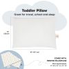 Picture of Toddler Pillow with Pillowcase - 13x18 My Little Dreamy Kids Travel Bed Pillows for Sleeping, Organic Cotton Small Pillowcase, Soft & Breathable, Machine Washable, Toddlers 2-5 Years Old (Roarsome)