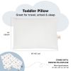 Picture of Toddler Pillow with Pillowcase - 13x18 My Little Dreamy Kids Travel Bed Pillows for Sleeping, Organic Cotton Small Pillowcase, Soft & Breathable, Machine Washable, Toddlers 2-5 Years Old (Robo Pals)