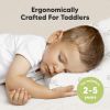 Picture of Toddler Pillow with Pillowcase - 13x18 My Little Dreamy Kids Travel Bed Pillows for Sleeping, Organic Cotton Small Pillowcase, Soft & Breathable, Machine Washable, Toddlers 2-5 Years Old (Elly)