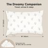 Picture of Toddler Pillow with Pillowcase - 13x18 My Little Dreamy Kids Travel Bed Pillows for Sleeping, Organic Cotton Small Pillowcase, Soft & Breathable, Machine Washable, Toddlers 2-5 Years Old (Elly)