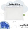 Picture of Toddler Pillow with Pillowcase - 13x18 My Little Dreamy Kids Travel Bed Pillows for Sleeping, Organic Cotton Small Pillowcase, Soft & Breathable, Machine Washable,Toddlers 2-5 Years Old(Off to Space)