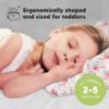 Picture of Toddler Pillow with Pillowcase - 13x18 My Little Dreamy Kids Travel Bed Pillows for Sleeping, Organic Cotton Small Pillowcase, Soft & Breathable, Machine Washable, Toddlers 2-5 Years Old (Fantasy)