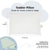 Picture of Toddler Pillow with Pillowcase - 13x18 My Little Dreamy Kids Travel Bed Pillows for Sleeping, Organic Cotton Small Pillowcase, Soft & Breathable, Machine Washable, Toddlers 2-5 Years Old (Sage)