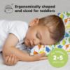 Picture of Toddler Pillow with Pillowcase - 13x18 My Little Dreamy Kids Travel Bed Pillows for Sleeping, Organic Cotton Small Pillowcase, Soft & Breathable, Machine Washable, Toddlers 2-5 Years Old (Happy Dino)