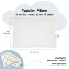 Picture of Toddler Pillow with Pillowcase - 13x18 My Little Dreamy Kids Travel Bed Pillows for Sleeping, Organic Cotton Small Pillowcase, Soft & Breathable, Machine Washable, Toddlers 2-5 (Hot Air Balloon)