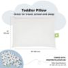 Picture of Toddler Pillow with Pillowcase - 13x18 My Little Dreamy Kids Travel Bed Pillows for Sleeping, Organic Cotton Small Pillowcase, Soft & Breathable, Machine Washable, Toddlers 2-5 Years Old (Vroom)