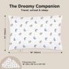 Picture of Toddler Pillow with Pillowcase - 13x18 My Little Dreamy Kids Travel Bed Pillows for Sleeping, Organic Cotton Small Pillowcase, Soft & Breathable, Machine Washable, Toddlers 2-5 years old (Space Drift)