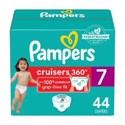Picture of Pampers Diapers - Cruisers 360 - Size 7, 44 Count, Babyproof up to 100% Leakproof Pull-On Diaper