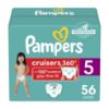 Picture of Pampers Diapers - Cruisers 360 - Size 5, 56 Count, Babyproof up to 100% Leakproof Pull-On Diaper