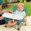 Picture of Summer by Bright Starts Pop 'N Sit Portable Booster Chair, Floor Seat, Indoor/Outdoor Use, Compact Fold, Teal, 6 Mos - 3 Yrs