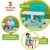 Picture of Bright Starts Pop 'N Sit Portable Booster, Indoor/Outdoor Use, Floor Seat with Feeding Tray, Teal, 6 Mos - 3 Yrs