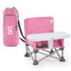 Picture of Bright Starts Pop 'N Sit Portable Booster, Indoor/Outdoor Use, Floor Seat with Feeding Tray, Pink, 6 Mos - 3 Yrs