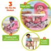 Picture of Bright Starts Pop 'N Sit Portable Booster, Indoor/Outdoor Use, Floor Seat with Feeding Tray, Pink, 6 Mos - 3 Yrs