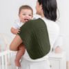 Picture of Comfy Cubs Muslin Burp Cloths 20" x 10", Pack of 10 - Large, 6-Layer, Ultra Absorbent 100% Cotton for Baby Drool and Messes - Soft, Safe & Gentle Baby Burp Cloths for Boys & Girls - Kelp