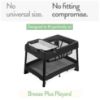 Picture of Pack and Play Sheets Fitted - Compatible with 4moms Breeze Plus Playard and Other Large Playpen Mattress - Snuggly Soft 100% Jersey Cotton - Light + Dark Sage Green - 2 Pack