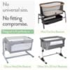 Picture of Bedside Sleeper Bassinet Fitted Sheets 33x20 for Maxi COSI Iora, Koola Baby, Baby Joy, Angelbliss, Kidsclub Bedside Bassinet - 100% Jersey Cotton - Light + Dark Grey - 2 Pack