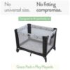 Picture of Pack and Play Sheets Fitted - Compatible with Graco Pack n Play Playard Crib and Other 27 x 39 Inch Playpen Mattress - Snuggly Soft 100% Jersey Cotton - Light + Dark Grey - 2 Pack