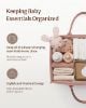 Picture of Blissful Diary Baby Diaper Caddy Organizer, Stylish Storage Basket for Newborn Essentials and Diaper Station, Gift for Baby Shower and Registry Must-Have, Blush Pink