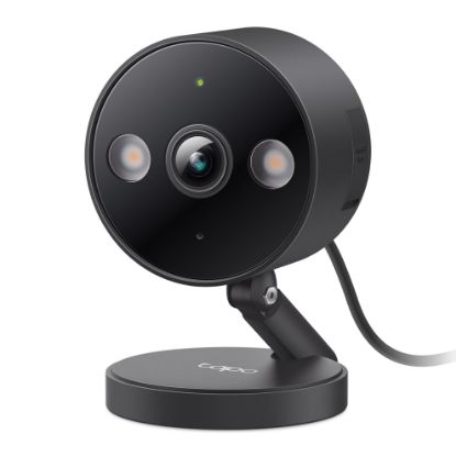 Picture of Tapo by TP-Link 2K QHD Security Camera Indoor/Outdoor, Color Night Vision, Free Person/Pet/Vehicle Detection, Baby Monitor, Local/Cloud Storage, IP66, Dual-Spotlight, Black(C121)
