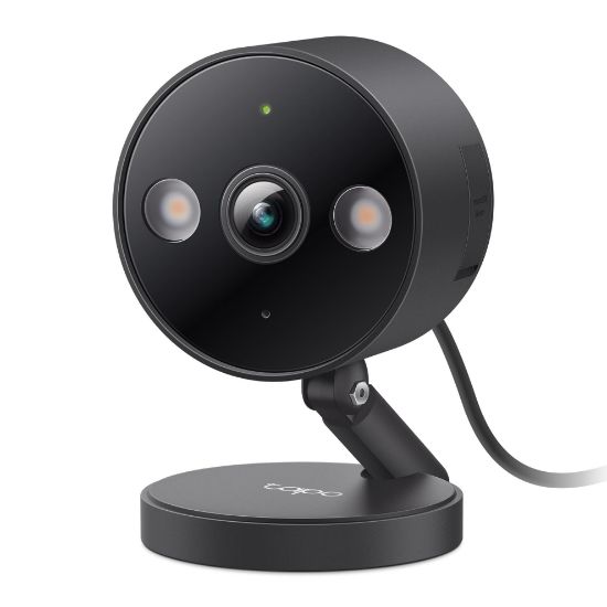Picture of Tapo by TP-Link 2K QHD Security Camera Indoor/Outdoor, Color Night Vision, Free Person/Pet/Vehicle Detection, Baby Monitor, Local/Cloud Storage, IP66, Dual-Spotlight, Black(C121)