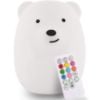 Picture of Lumipets Silicone Night Light for Kids, Bear - 9 Soft Colors, Remote Sleep Timer - Rechargeable, Battery-Operated Light for Toddler, Baby, Girls, Boys - Bedroom, Nursery