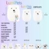 Picture of Lumipets Silicone Night Light for Kids, Bear - 9 Soft Colors, Remote Sleep Timer - Rechargeable, Battery-Operated Light for Toddler, Baby, Girls, Boys - Bedroom, Nursery