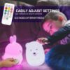 Picture of Lumipets Silicone Night Light for Kids, Bear - 9 Soft Colors, Remote Sleep Timer - Rechargeable, Battery-Operated Light for Toddler, Baby, Girls, Boys - Bedroom, Nursery
