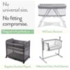 Picture of Bedside Sleeper Bassinet Sheets 35x20 Compatible with MiClassic, Milliard Bassinet and Large Bedside Sleepers - Snuggly Soft 100% Jersey Cotton - Light + Dark Grey - 2 Pack