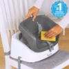 Picture of Ingenuity SmartClean Toddler Booster Seat for Kitchen Chair - Lightweight for on-the-go, Easy-Clean, 3-Point Harness Strap - Booster Seat for Dining Table, Slate
