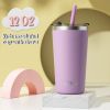 Picture of Tiblue Kids & Toddler Cup - 2 Pack 12oz Spill Proof Insulated Tumbler Stainless Steel Water Bottle with Leak Proof Lid & Silicone Straw with Stopper - BPA FREE Baby Drinking Cup Smoothie Snack Cups