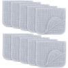 Picture of Comfy Cubs Muslin Burp Cloths 20" x 10", Pack of 10 - Large, 6-Layer, Ultra Absorbent 100% Cotton for Baby Drool and Messes - Soft, Safe & Gentle Baby Burp Cloths for Boys & Girls - Slate