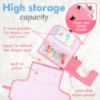 Picture of Kopi Baby Portable Diaper Changing Pad - Baby Diaper Changer Travel Bag with Wipes Pocket, Smart Design Portable Changing Mat, Infant Travel Station Kit, Gift for Newborn Girl & Boy - Pink, Classic