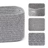 Picture of MiniArk Shelf Storage Baskets for Organizing | Closet Organizer Bins | Small Toy Basket | Woven Rope Baskets | Cube Decorative Box | Shallow Basket | 13x8.5x5.1” | 3 Packs Mixed Grey