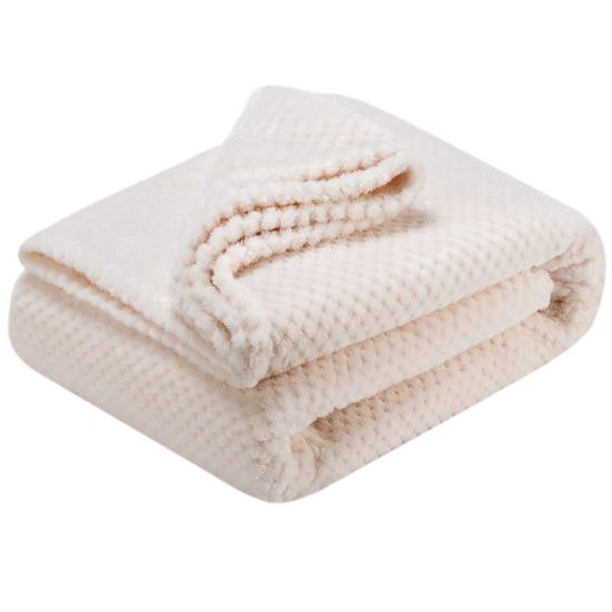 Picture of Fuzzy Throw Blanket, Plush Fleece Blankets for Adults, Toddler, Boys and Girls, Warm Soft Blankets and Throws for Bed, Couch, Sofa, Travel and Outdoor, Camping (Twin(60"x80"), XL1-Cream)