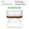 Picture of Bassinet Fitted Sheets Compatible with SNOO Happiest Baby Oval Bassinet - Snuggly Soft 100% Jersey Cotton - Beige + Rusty Brown - 2 Pack