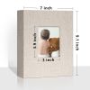 Picture of Vienrose Small Photo Album 4x6 holds 200 Photos 2 Pack, Mini Baby Photo Album Linen Cover for Gifts Wedding Family, Beige