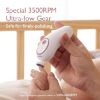 Picture of Momcozy Baby Nail File Electric, Rechargeable Baby Nail Clipper, Gentle Baby Nail Trimmer Electric with Night Light, 7 Grinding Head Replacement Pads, Pink